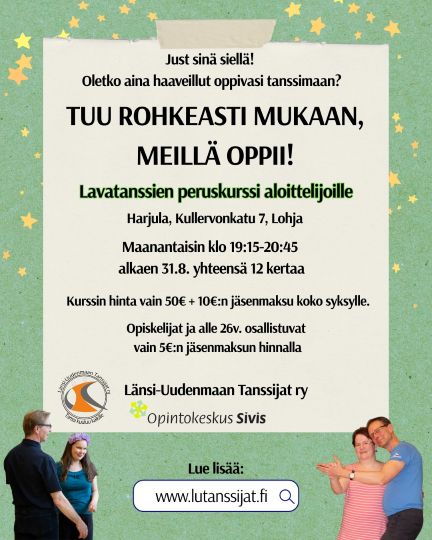 Länsi-Uudenmaan Tanssijat ry — tanssi-studio i Lohja — bild 3